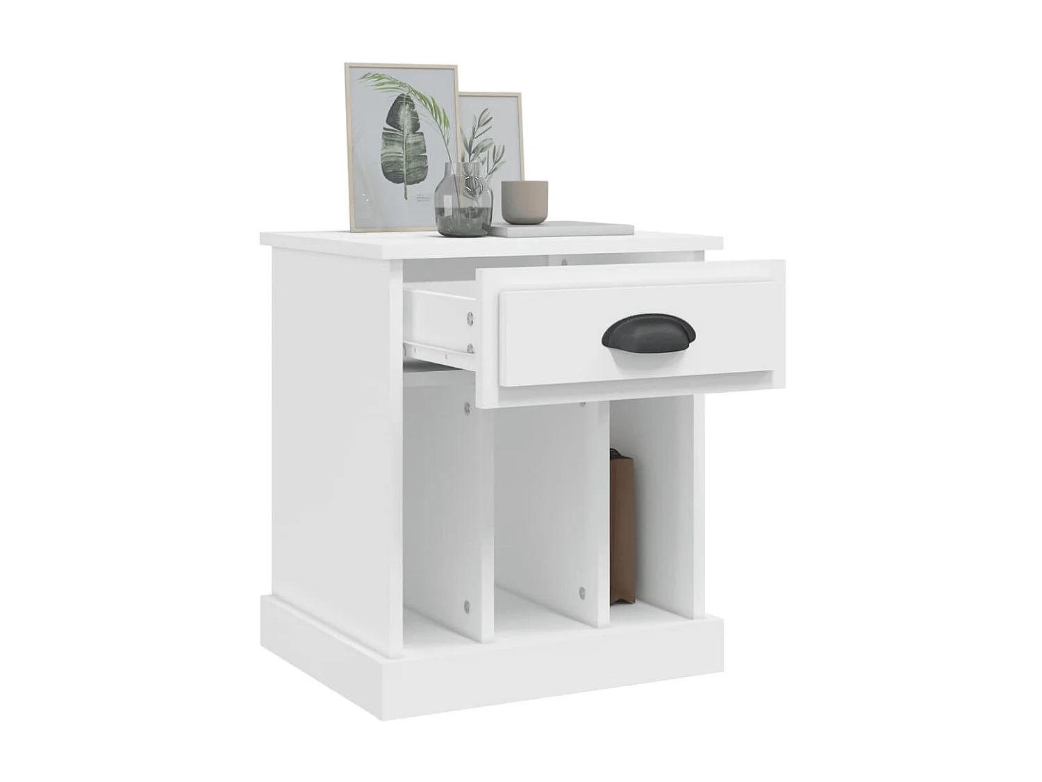 Mesa de cabeceira 43x36x50 cm branco PT42989