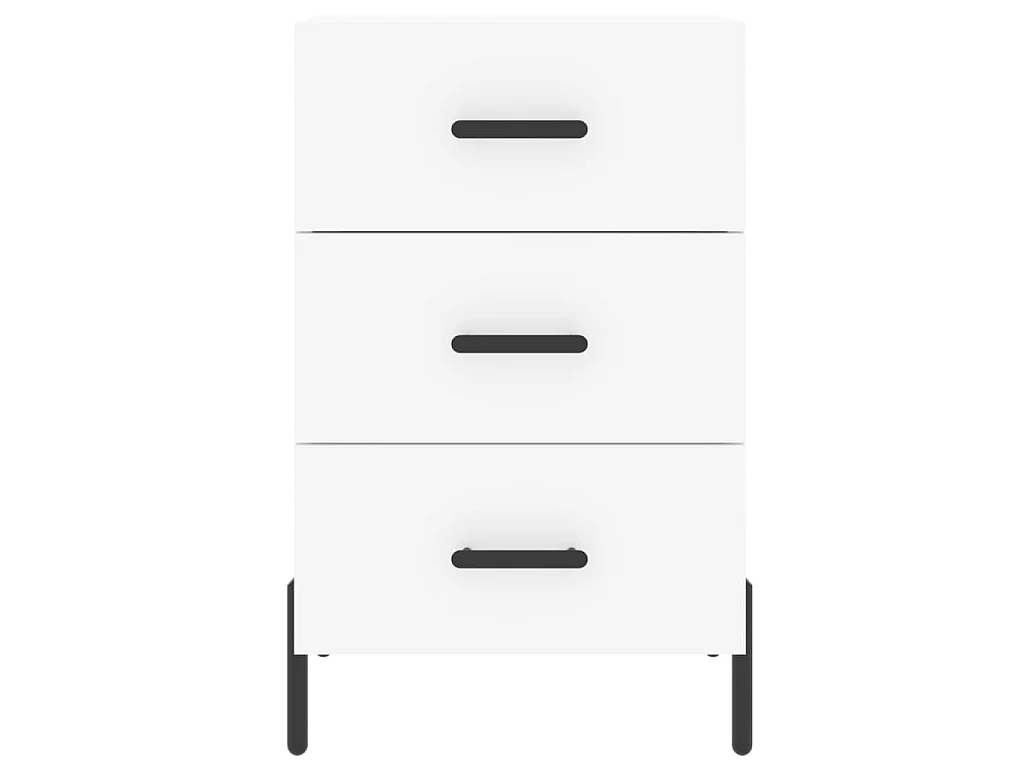 Table de chevet blanc 40x40x66 cm bois d'ingénierie QPD93502