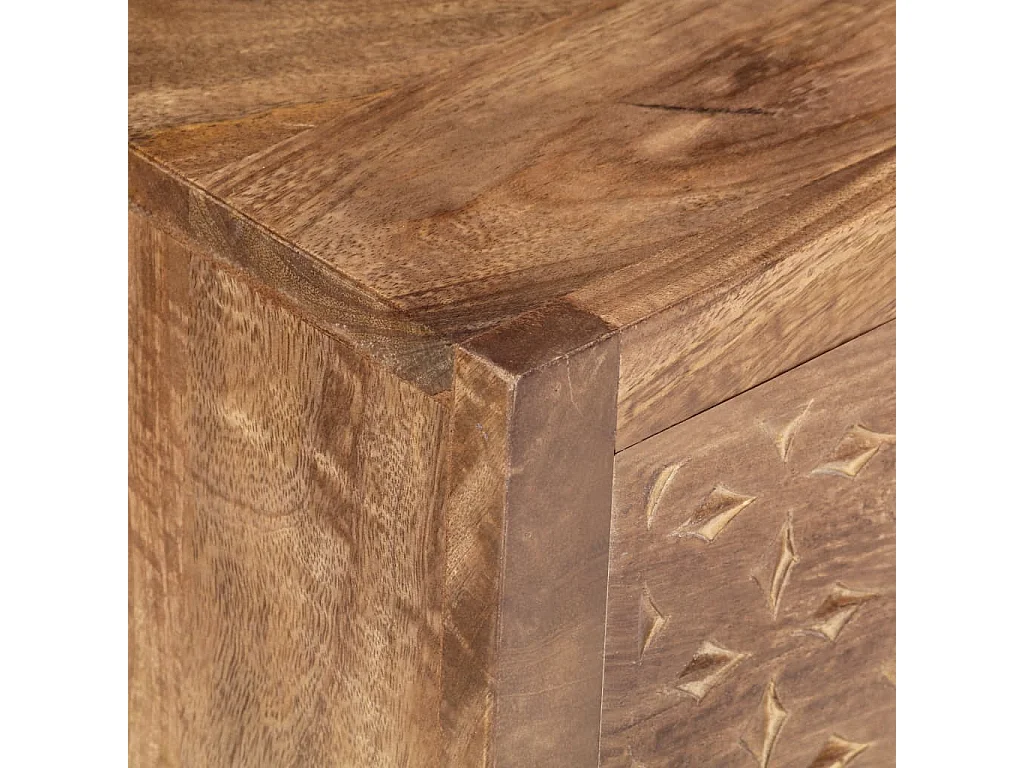 Table de chevet 40 x 30 x 50 cm Bois de manguier massif KEFWE42332