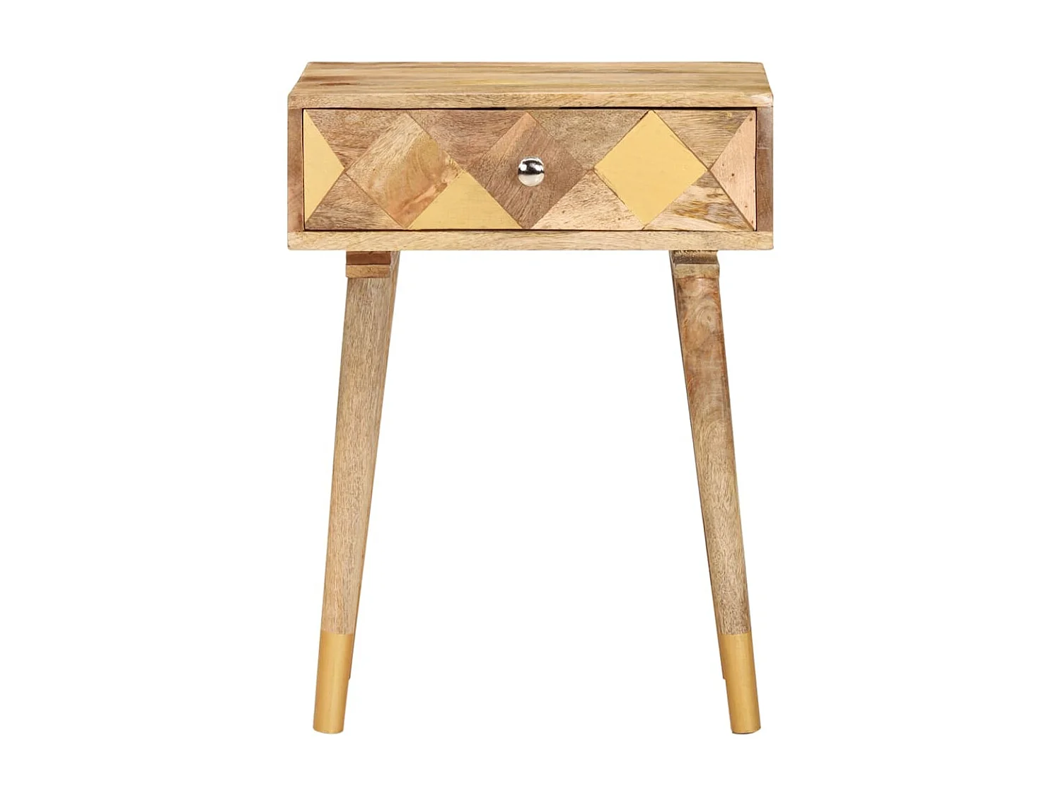 Mesa de cabeceira 43x30x58 cm madeira de mangueira maciça PT17390