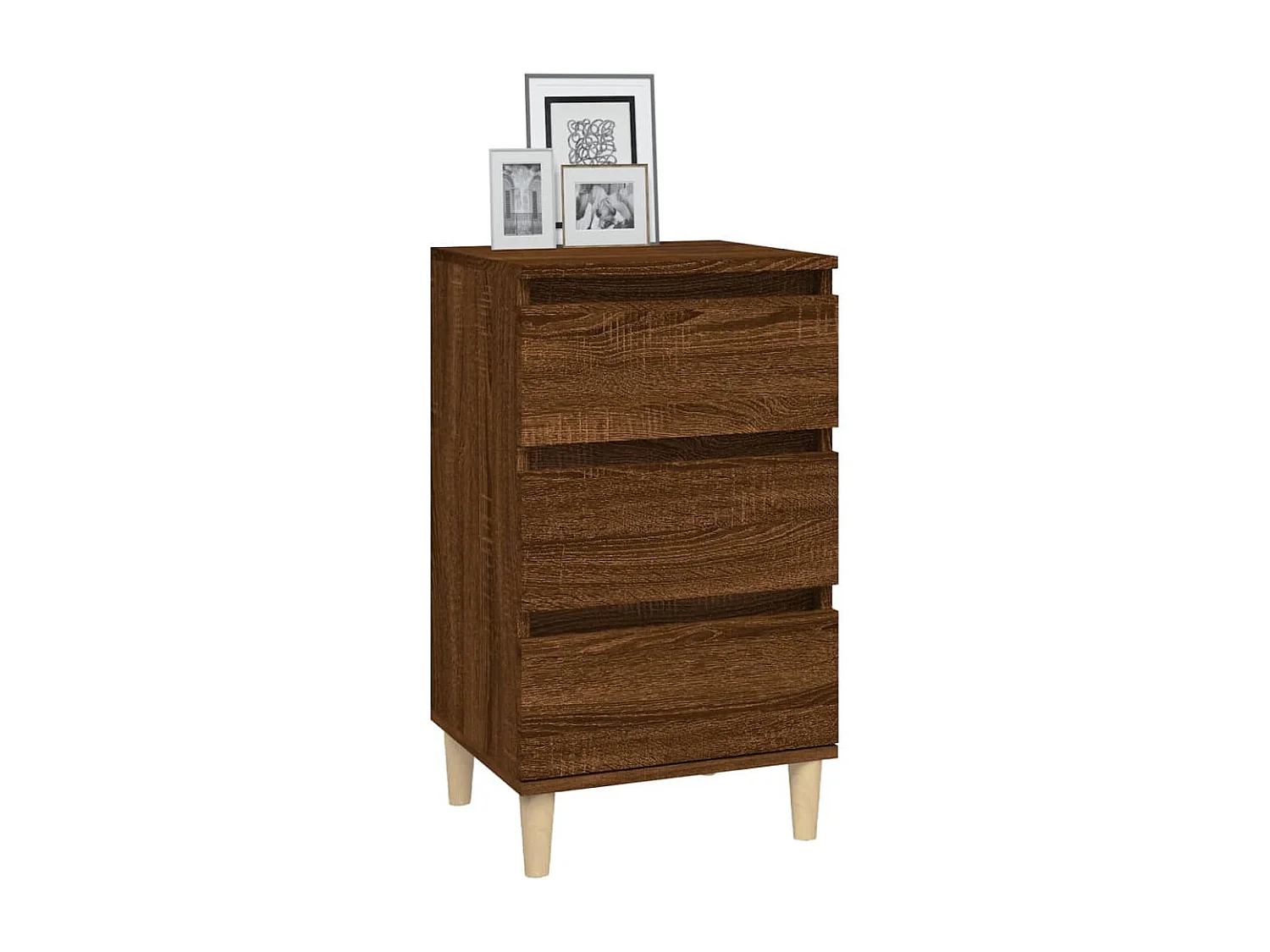 Table de chevet chêne marron 40x35x70 cm bois d'ingénierie KEFWE83907