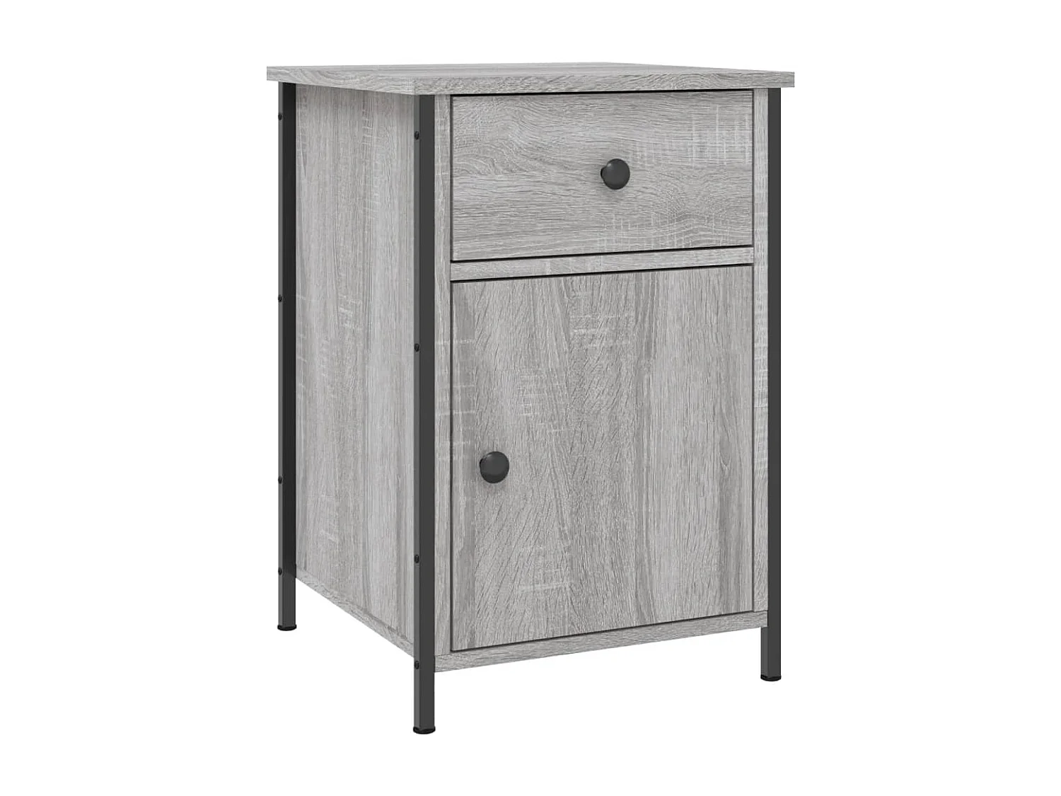 Table de chevet sonoma gris 40x42x60 cm bois d'ingénierie QPD50179