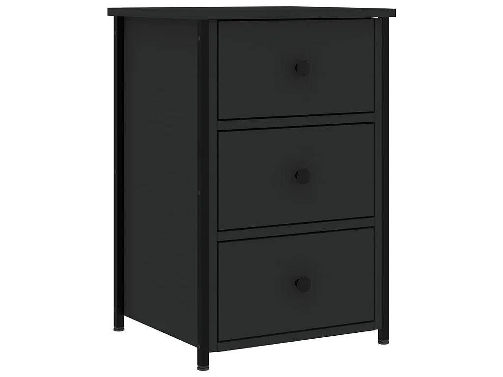 Table de chevet noir 40x36x60 cm bois d'ingénierie QPD71603