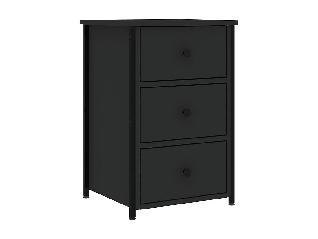 Table de chevet noir 40x36x60 cm bois d'ingénierie QPD71603