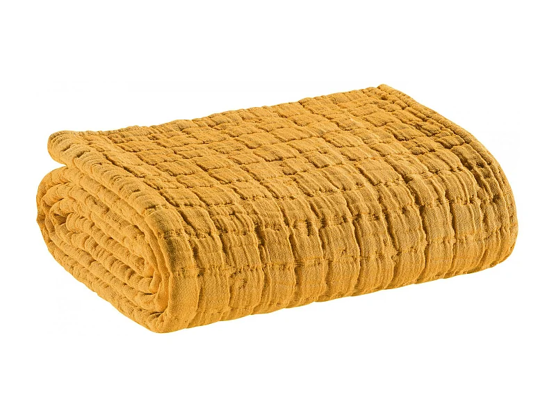 Jeté de lit Swami safran 240 x 260 cm Vivaraise