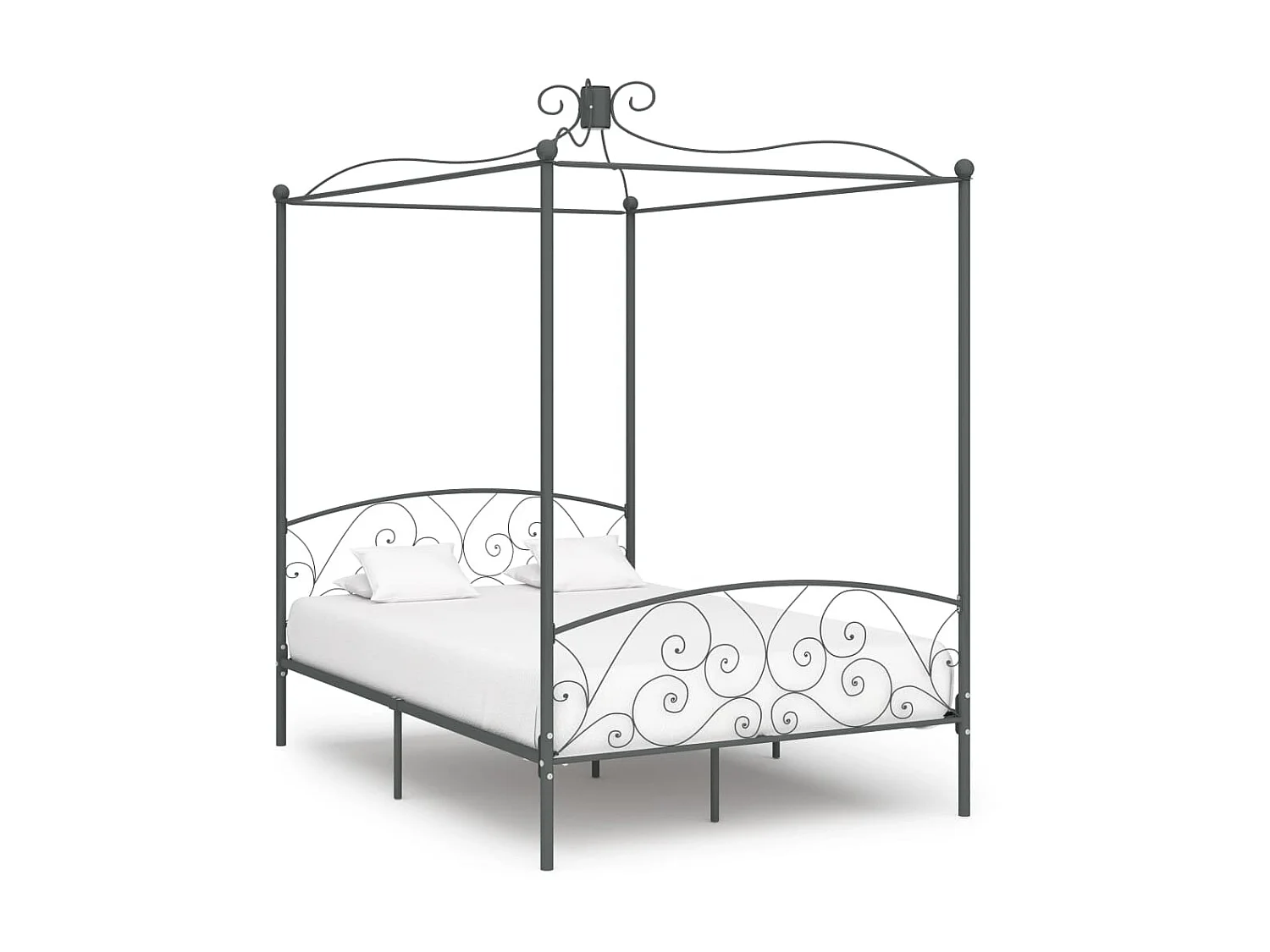 Hemelbedframe metaal grijs 120x200 cm NL33858
