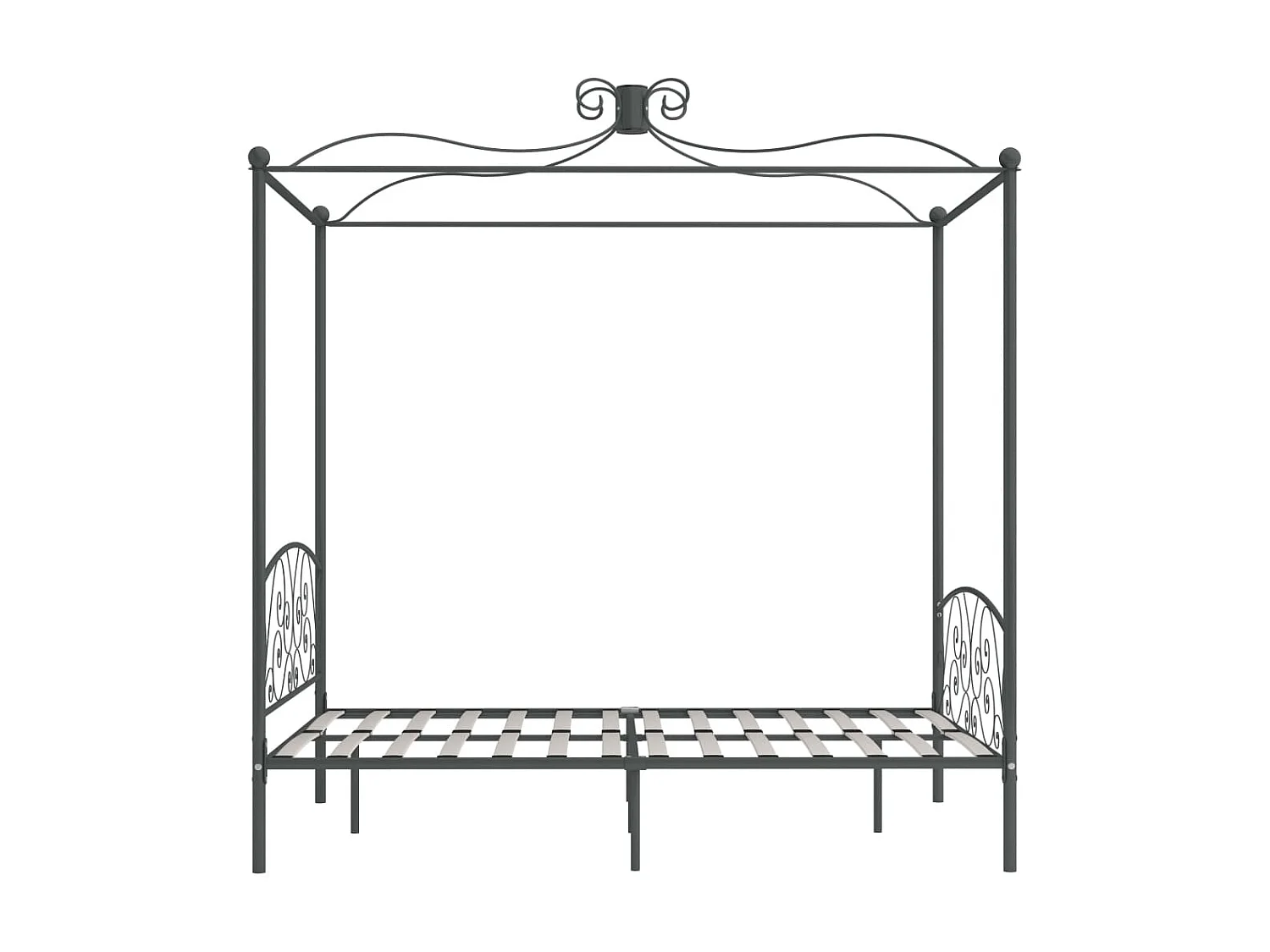 Hemelbedframe metaal grijs 120x200 cm NL33858