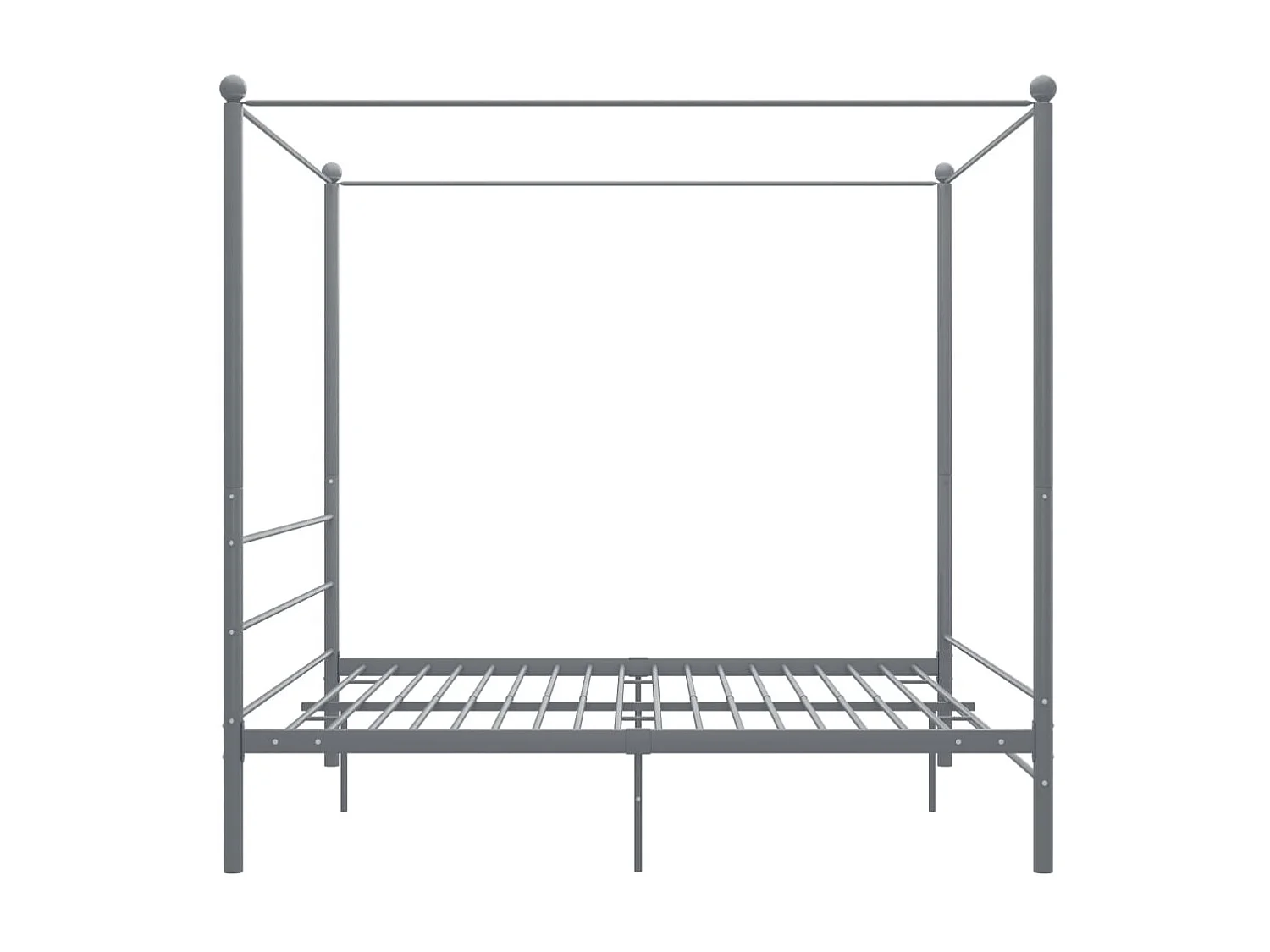 Cama com dossel 200x200 cm metal cinzento PT925068