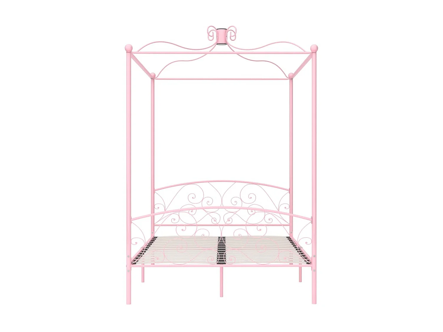 Lit à baldaquin-120 x 200 cm Rose Métal 120 x 200 cm JKF759505