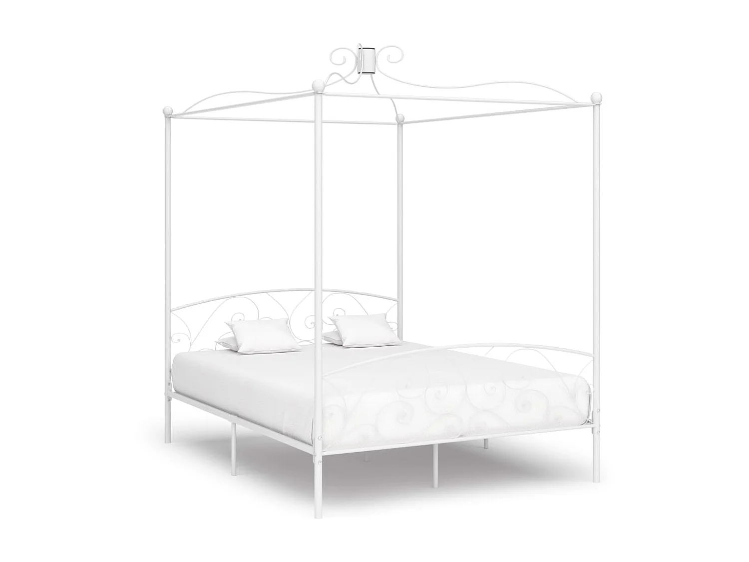 Hemelbedframe metaal wit 160x200 cm NL77951