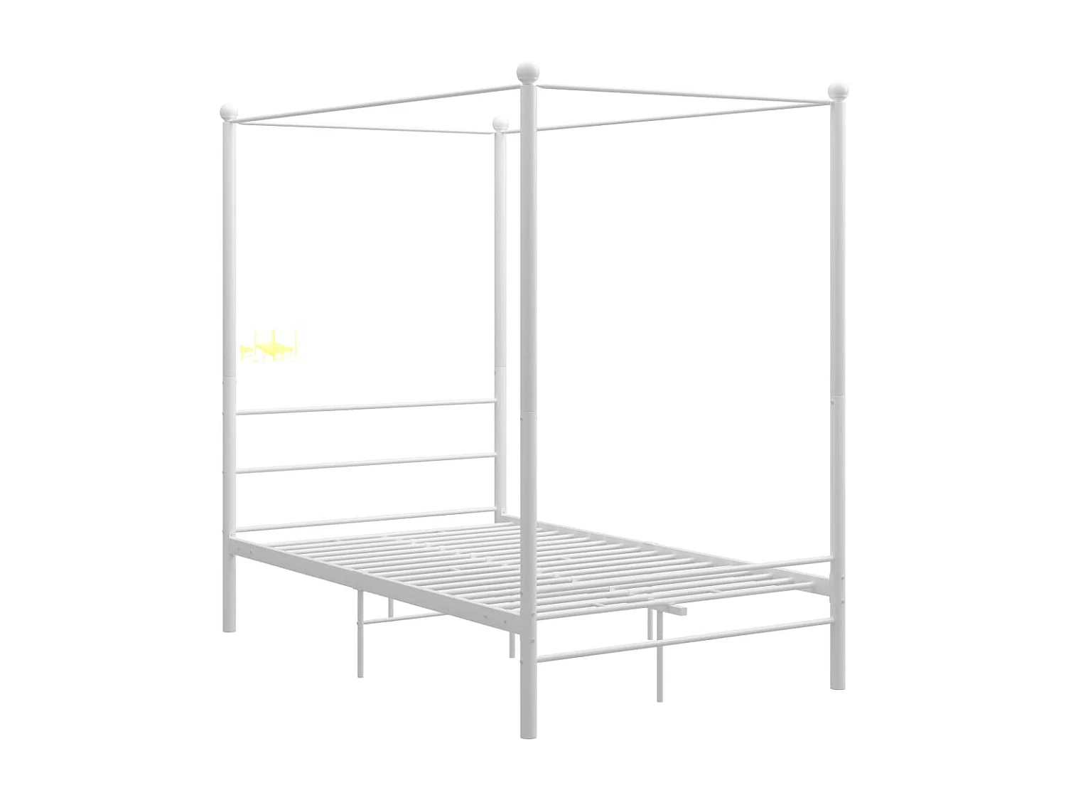 Hemelbedframe metaal wit 120x200 cm NL73676
