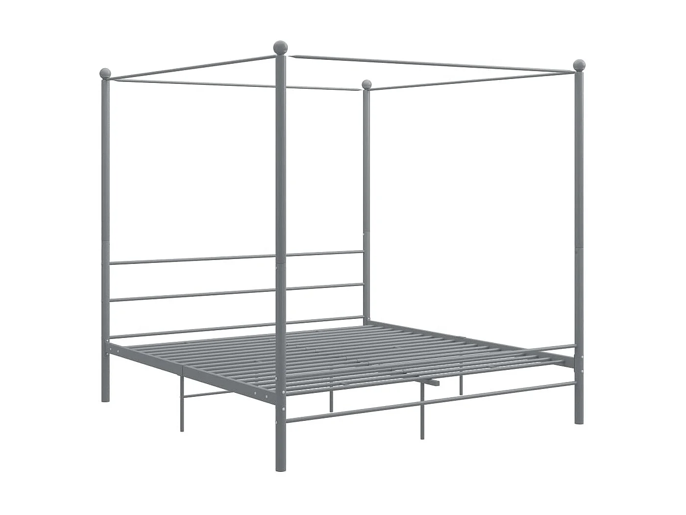 Hemelbedframe metaal grijs 180x200 cm NL54651