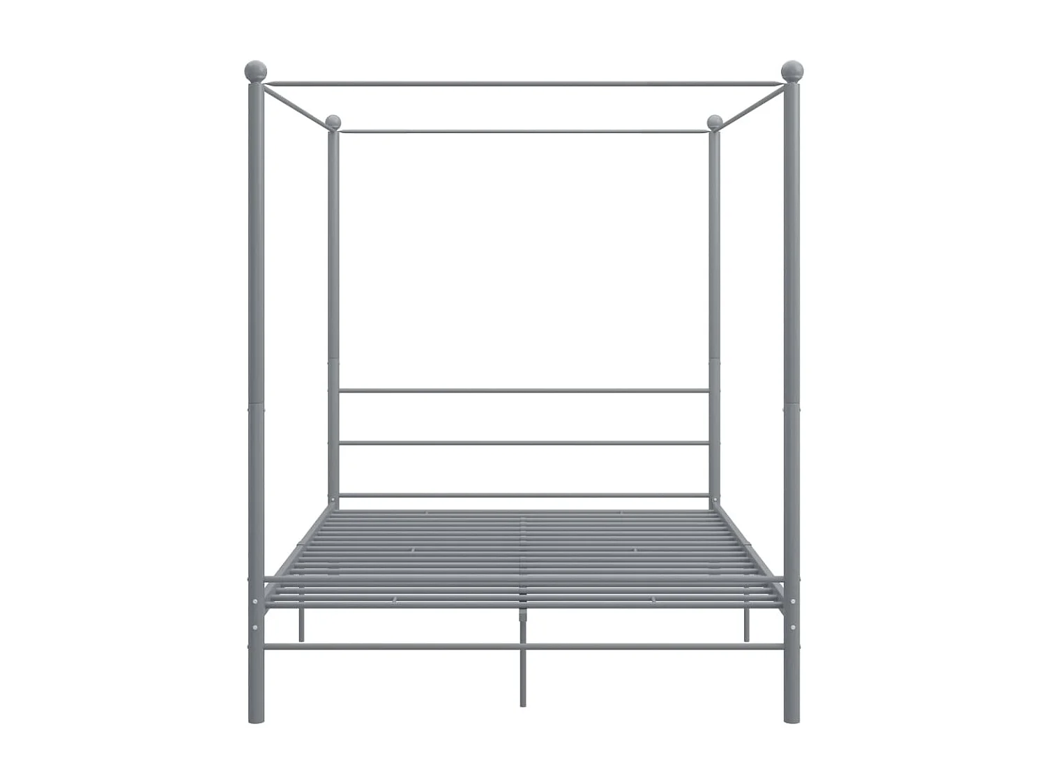 Cama com dossel 160x200 cm metal cinzento PT934617