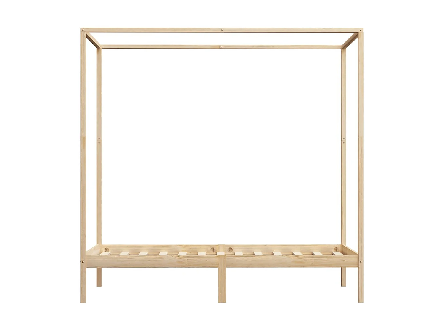 Lit à baldaquin-100 x 200 cm Bois de pin massif JKF202139