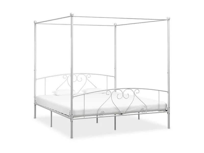 Hemelbedframe metaal wit 180x200 cm NL48204