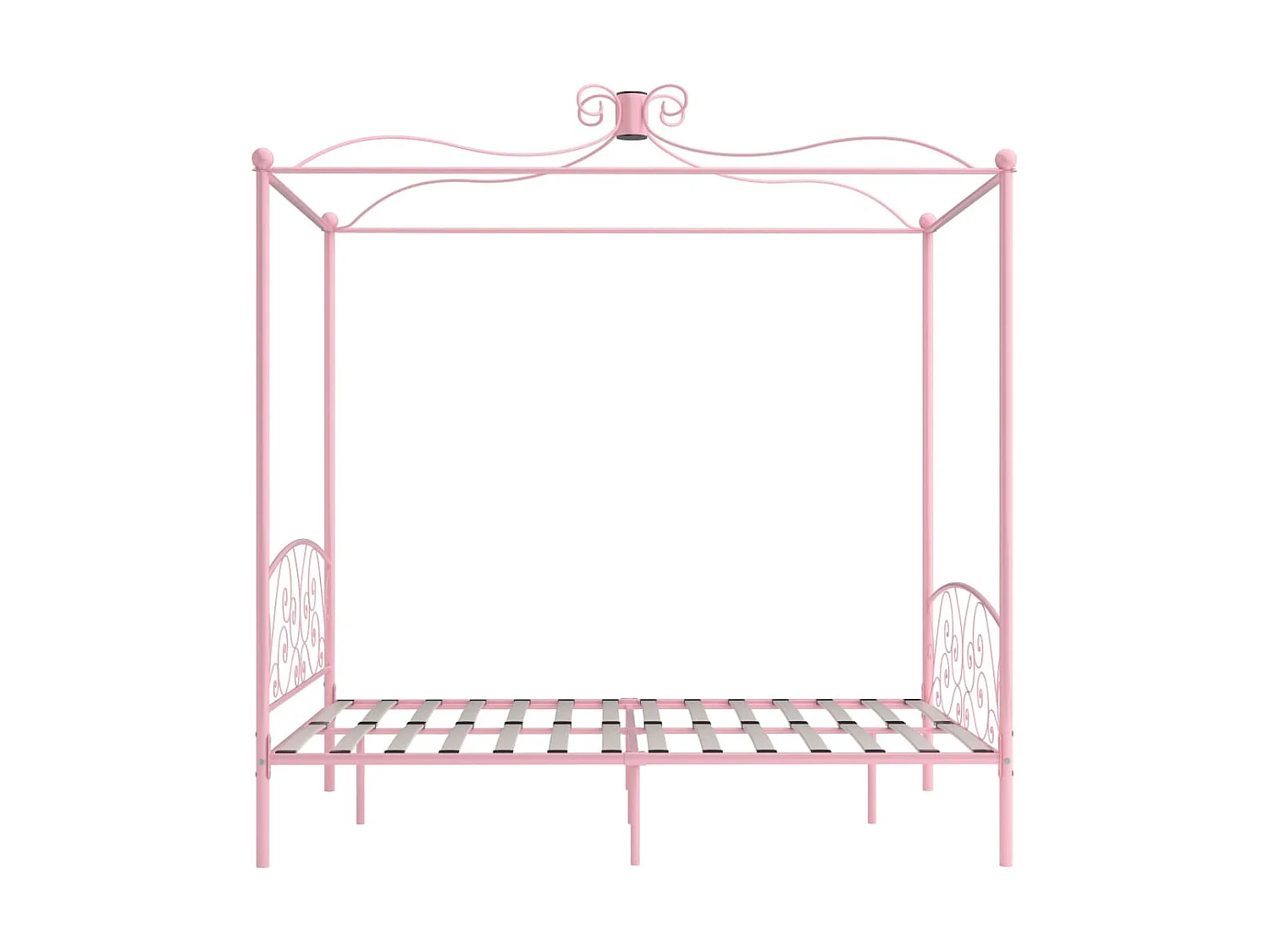 Lit à baldaquin-180 x 200 cm rose métal 180x200 cm JKF945922