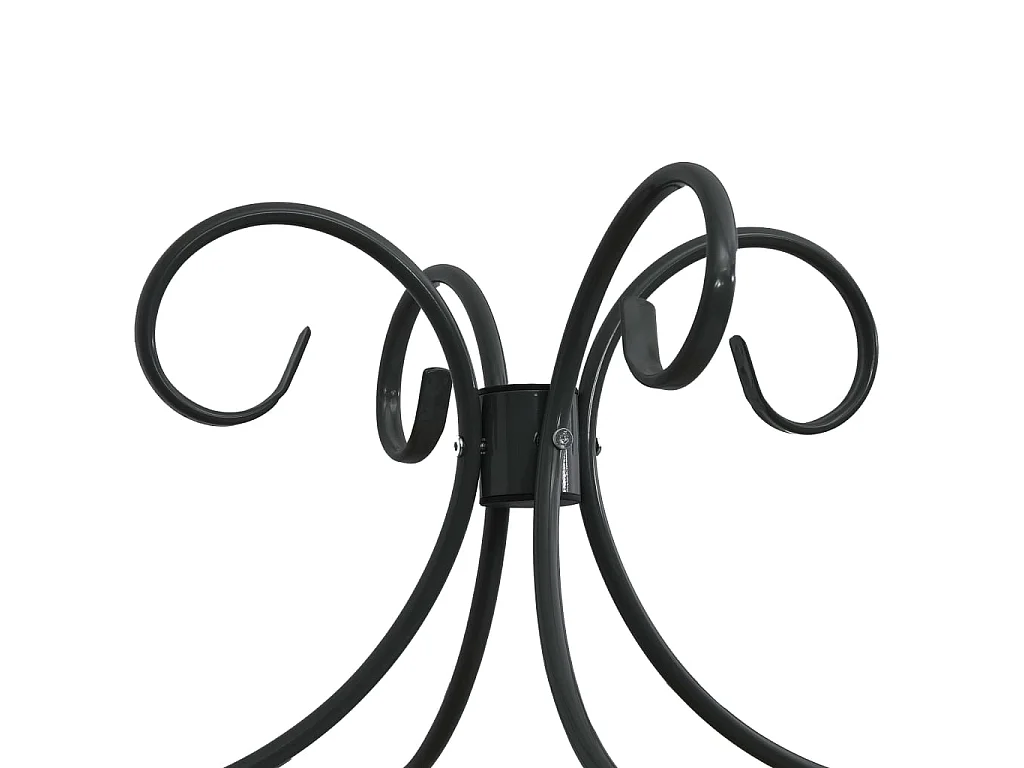 Lit à baldaquin-100 x 200 cm Noir Métal JKF170565