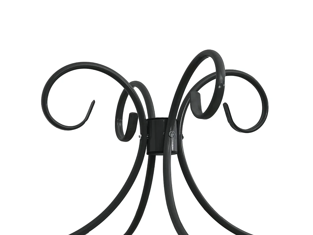 Lit à baldaquin-120 x 200 cm Noir Métal JKF215663