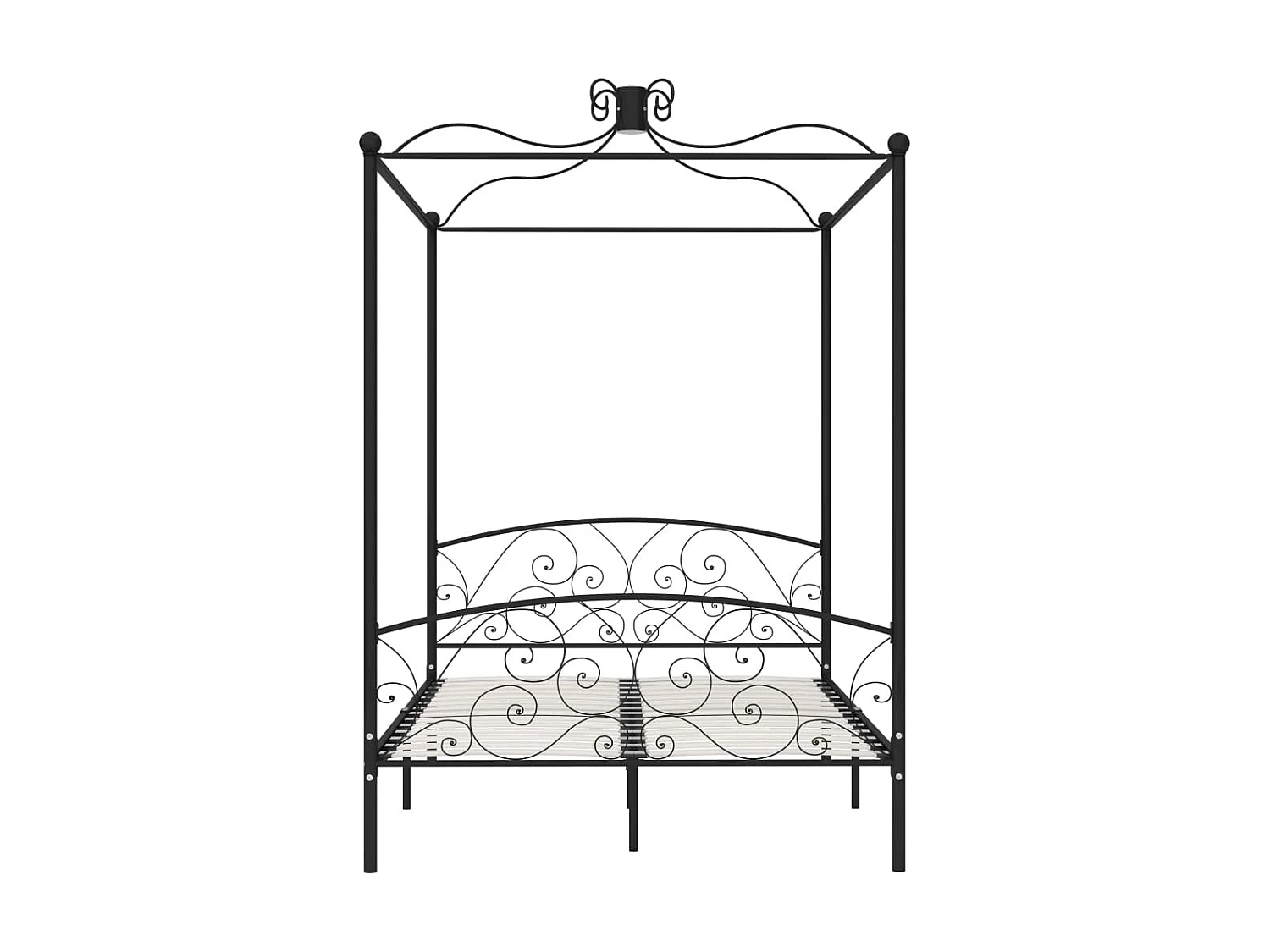 Hemelbedframe metaal zwart 120x200 cm NL44979