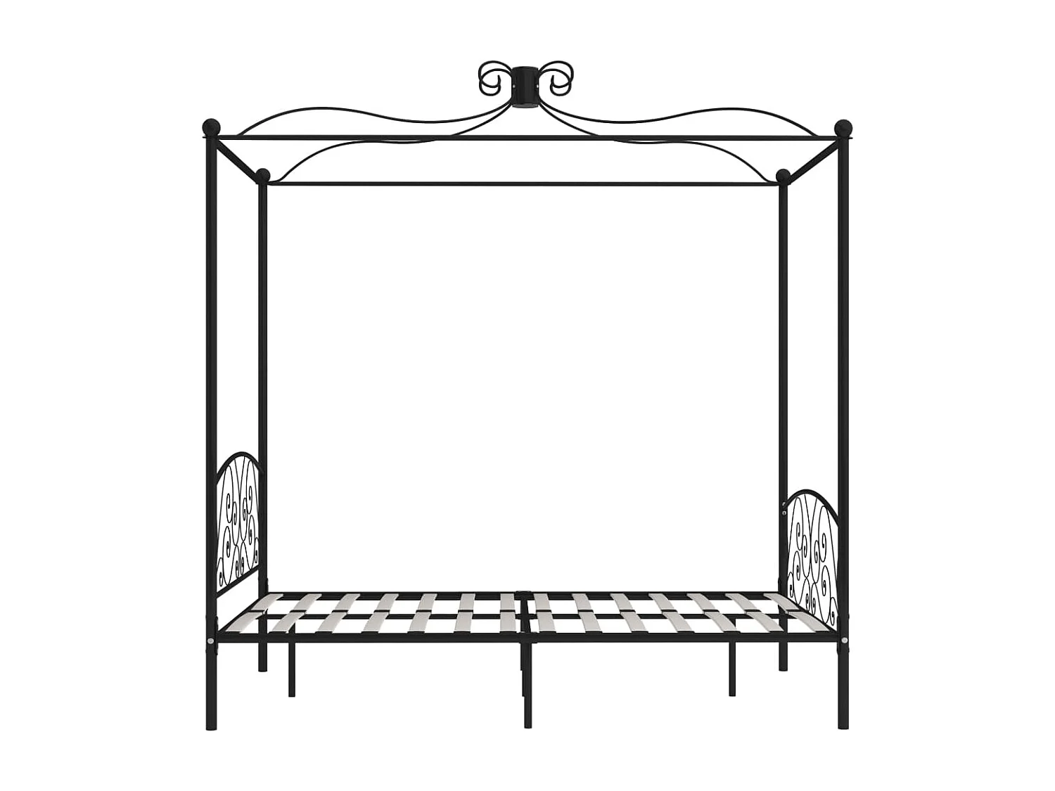 Hemelbedframe metaal zwart 120x200 cm NL44979