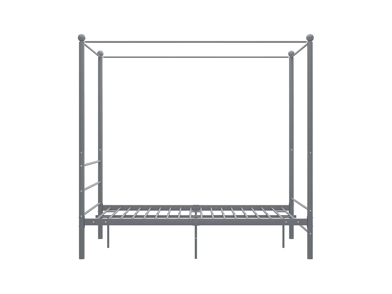 Hemelbedframe metaal grijs 140x200 cm NL71043