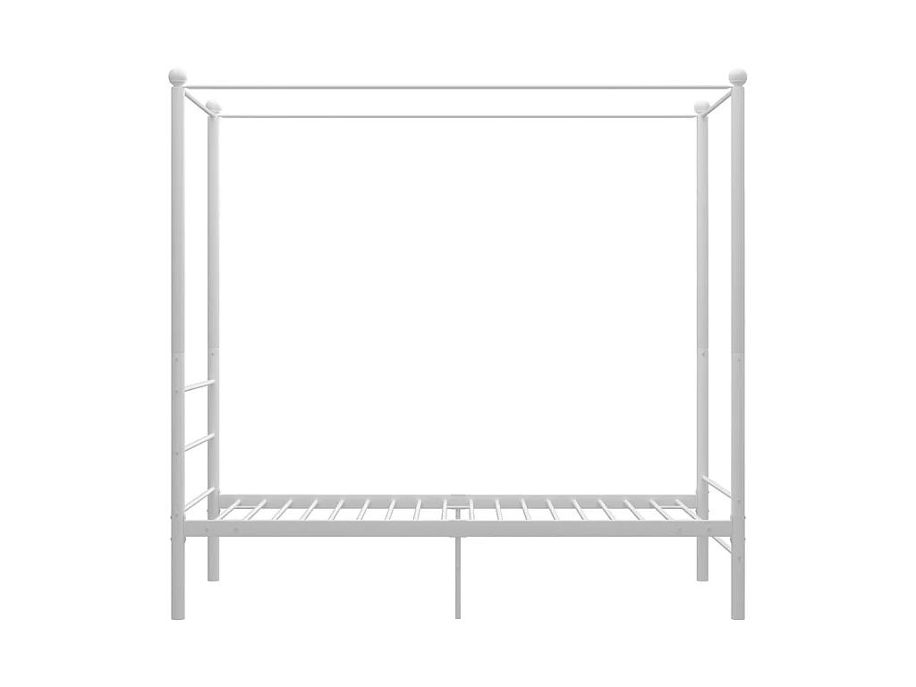 Cama con dosel - 90x200 cm metal blanco ES88849