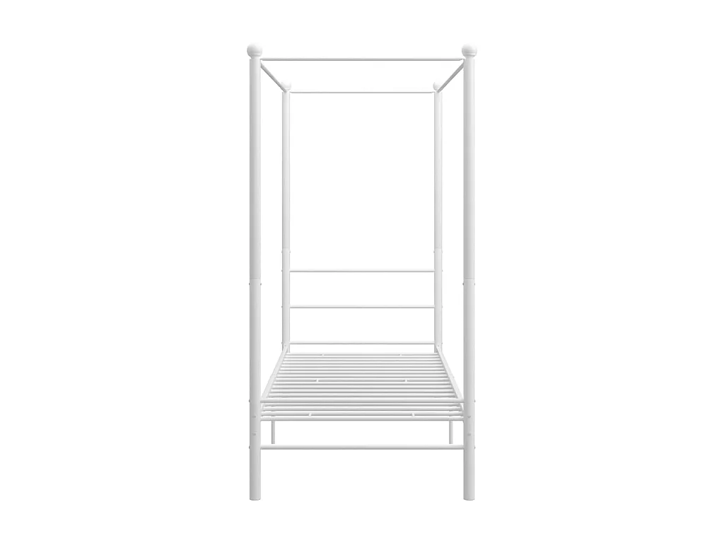 Cama con dosel - 90x200 cm metal blanco ES88849