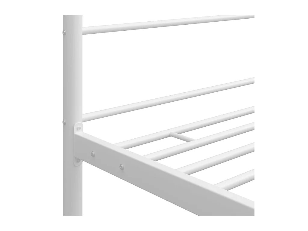 Cama con dosel - 90x200 cm metal blanco ES88849