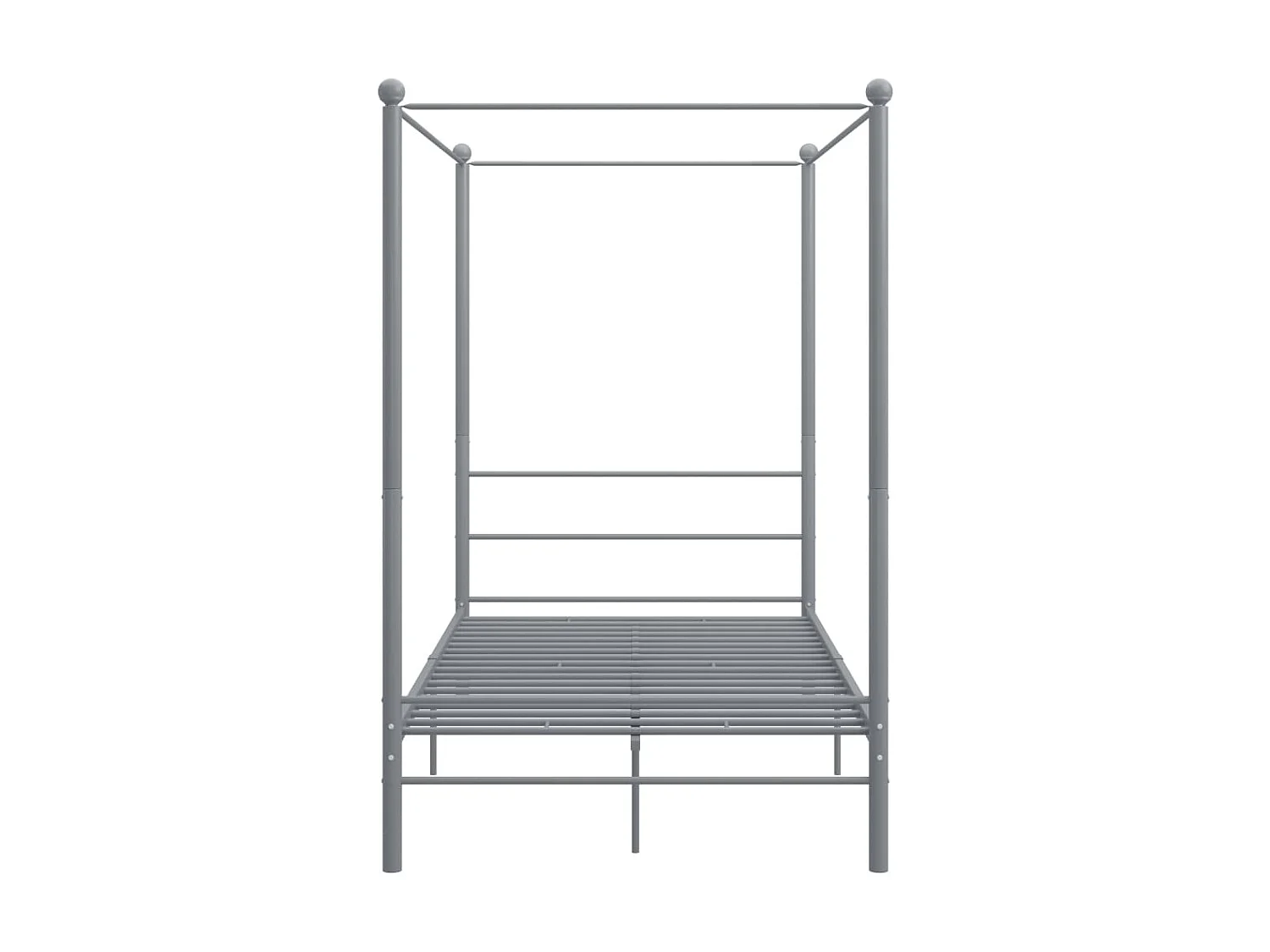 Lit à baldaquin-120 x 200 cm Gris Métal JKF513557