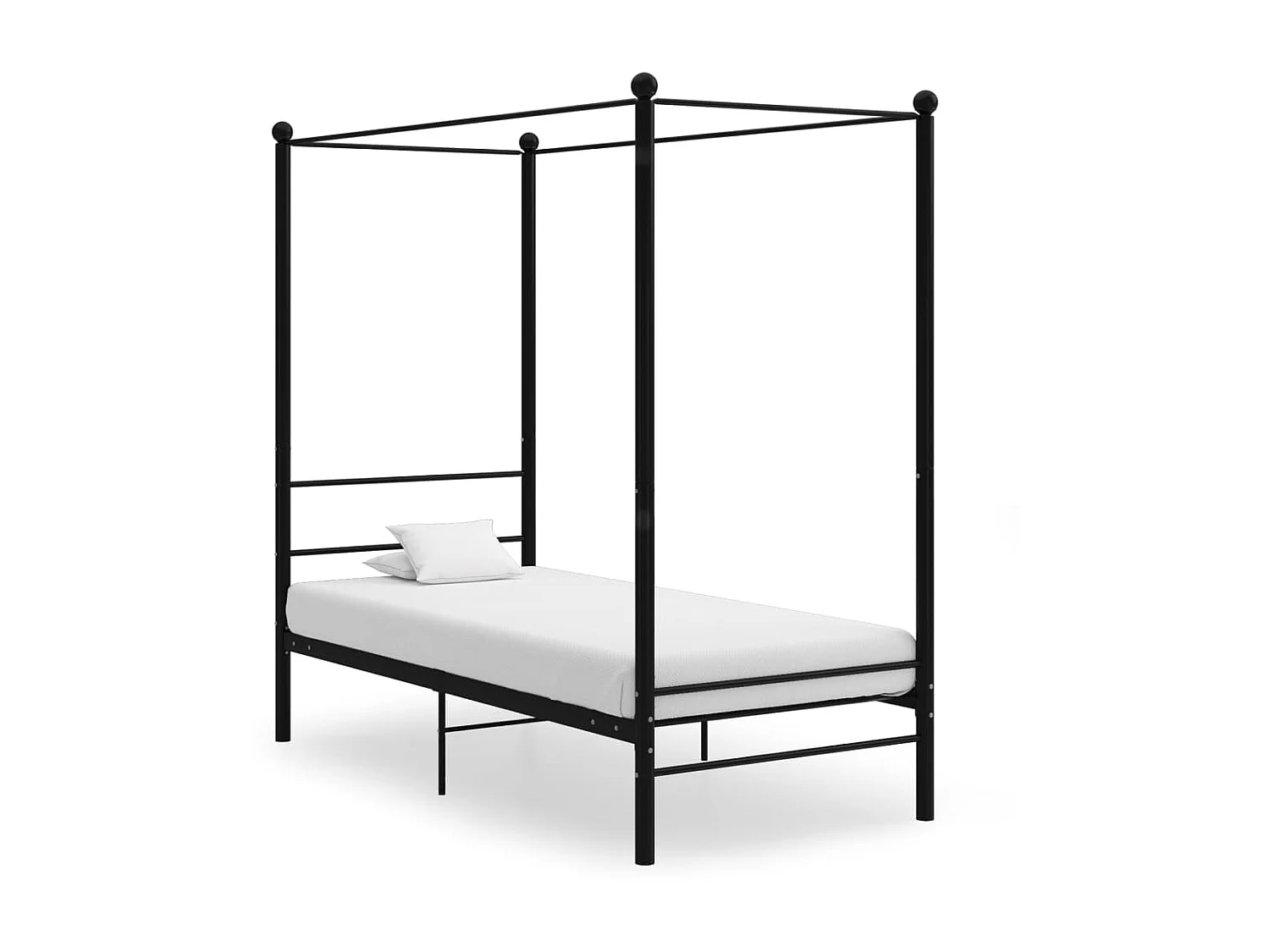 Hemelbedframe metaal zwart 100x200 cm NL27029