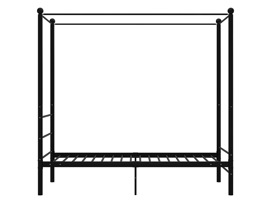 Hemelbedframe metaal zwart 100x200 cm NL27029