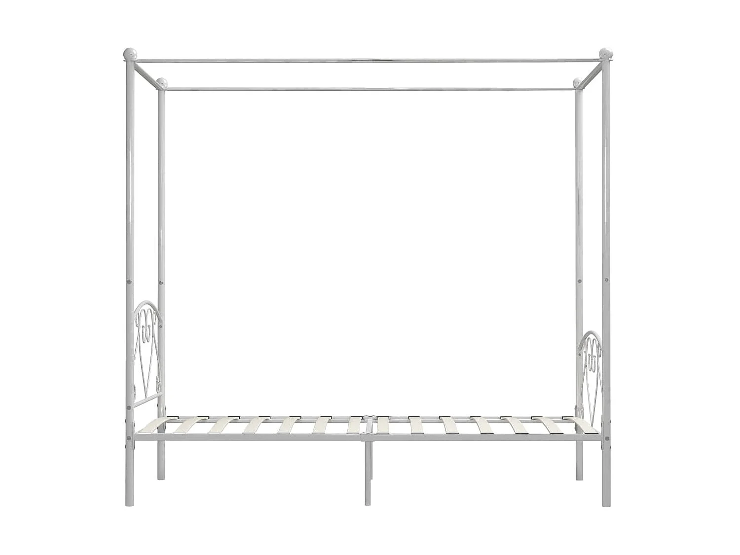Hemelbedframe metaal wit 100x200 cm NL16731