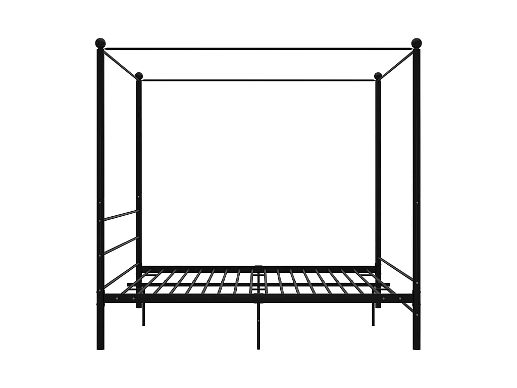 Cama dossel 180x200 cm metal preto PT670161