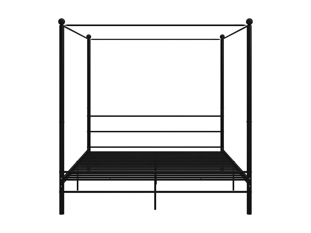 Cama dossel 180x200 cm metal preto PT670161