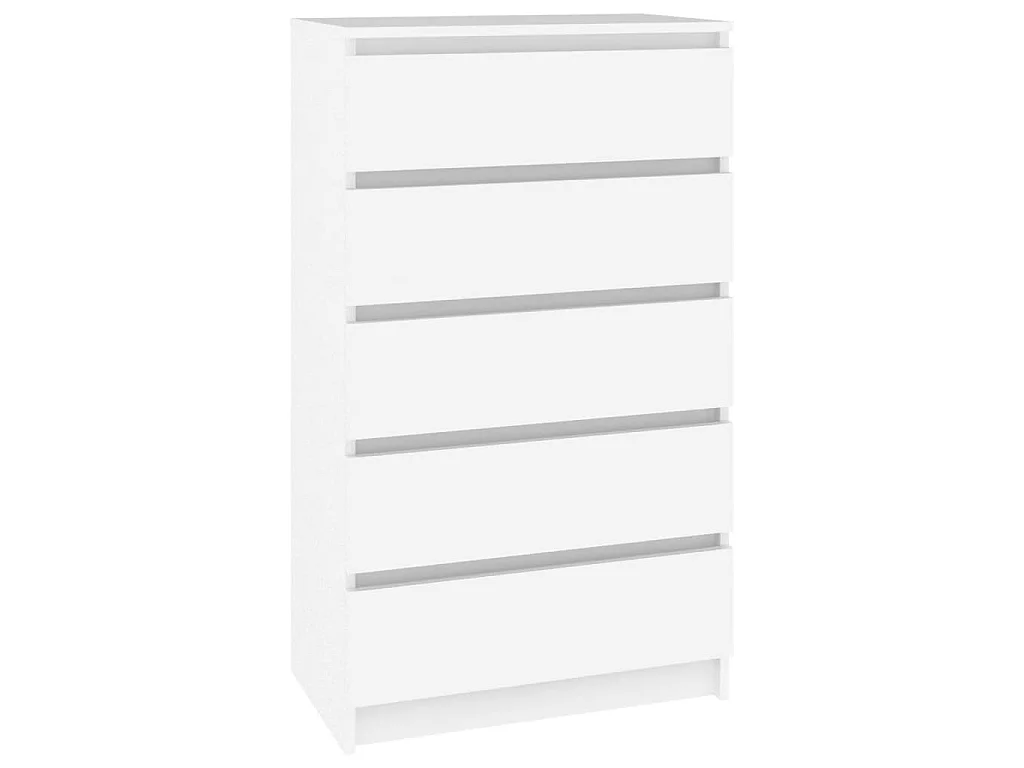 Commode basse Blanc 60x36x103 cm Bois d'ingénierie SBC4176