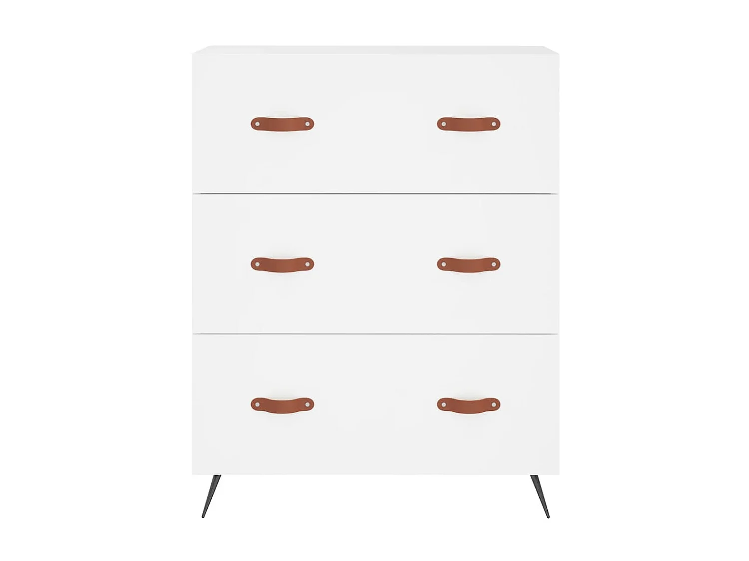 Commode basse blanc 69,5 x 34 x 90 cm bois d'ingénierie SBC2079