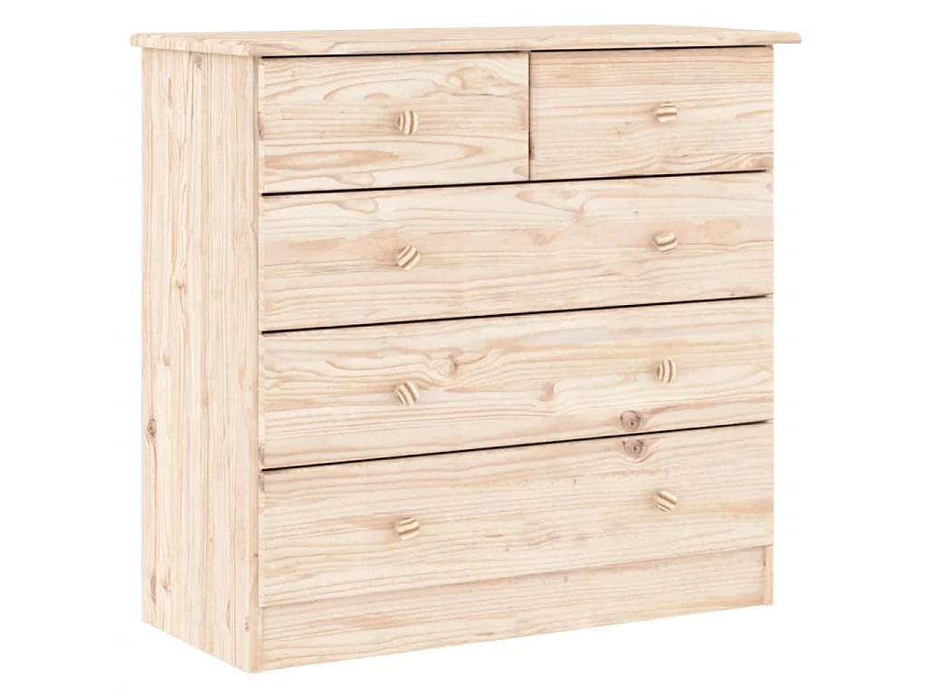 Commode basse ALTA 77x35x73 cm bois massif de pin SBC8552