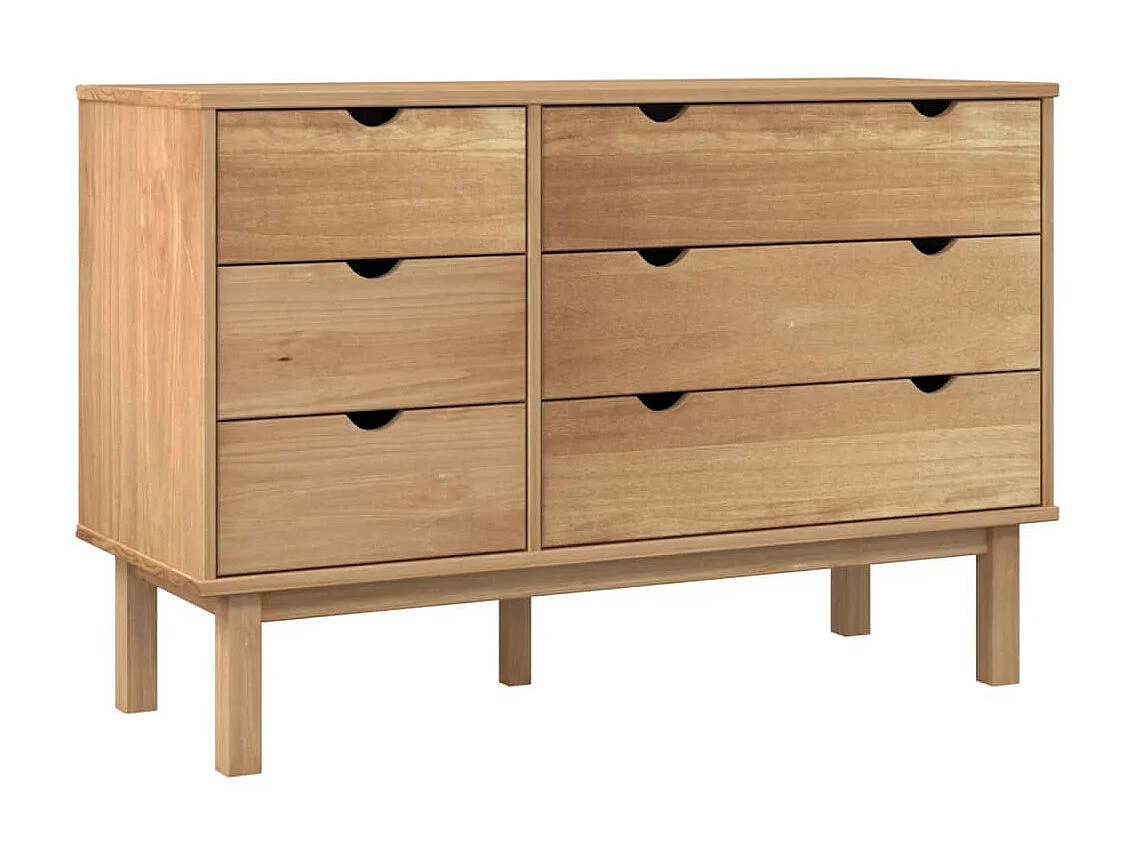Armário de gavetas OTTA 111x43x73,5 cm pinho maciço PT823257