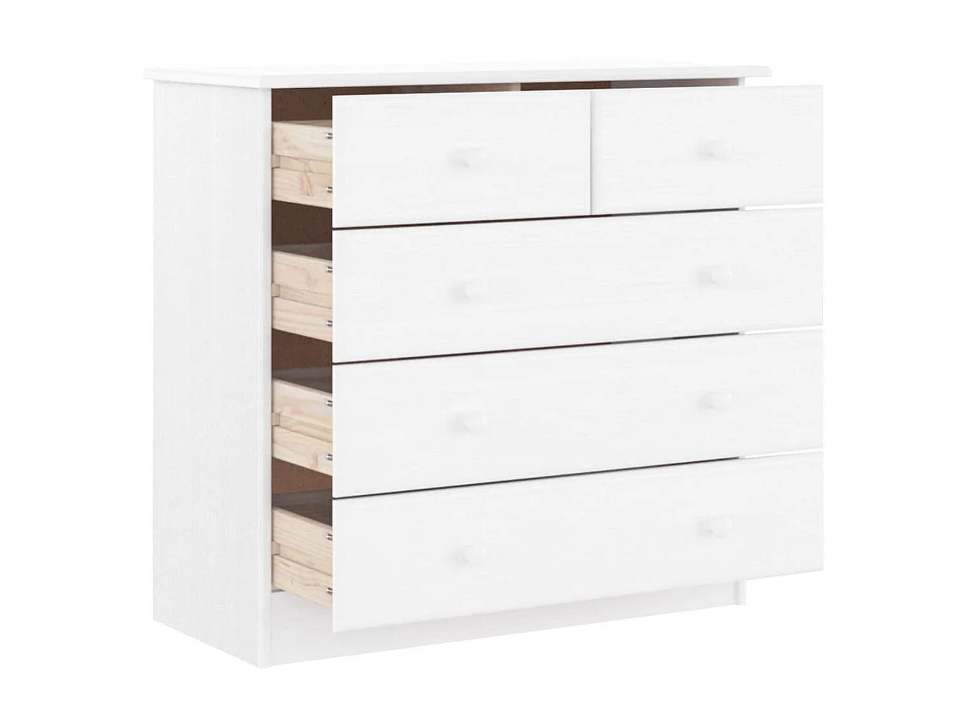 Cómoda Cómoda ALTA madera maciza pino blanco 77x35x73 cm ES59592