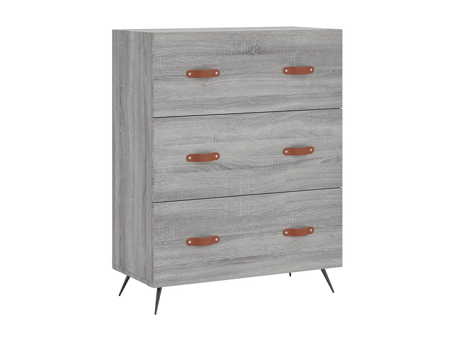 Commode basse gris sonoma 69,5 x 34 x 90 cm bois d'ingénierie SBC1672