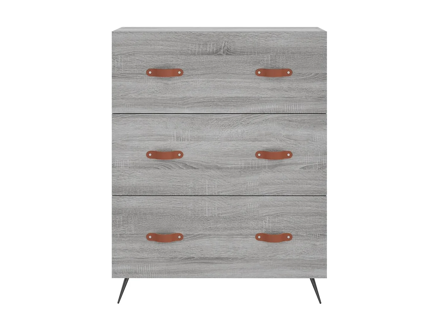 Commode basse gris sonoma 69,5 x 34 x 90 cm bois d'ingénierie SBC1672