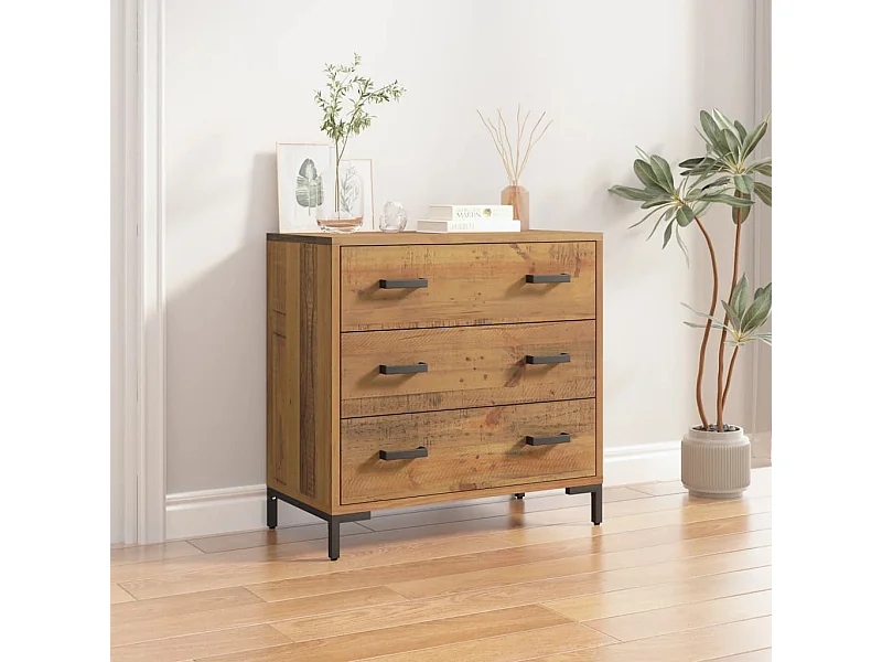 Commode basse 75x35x70 cm Bois de pin massif SBC5743