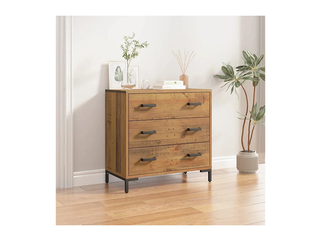 Commode basse 75x35x70 cm Bois de pin massif SBC5743