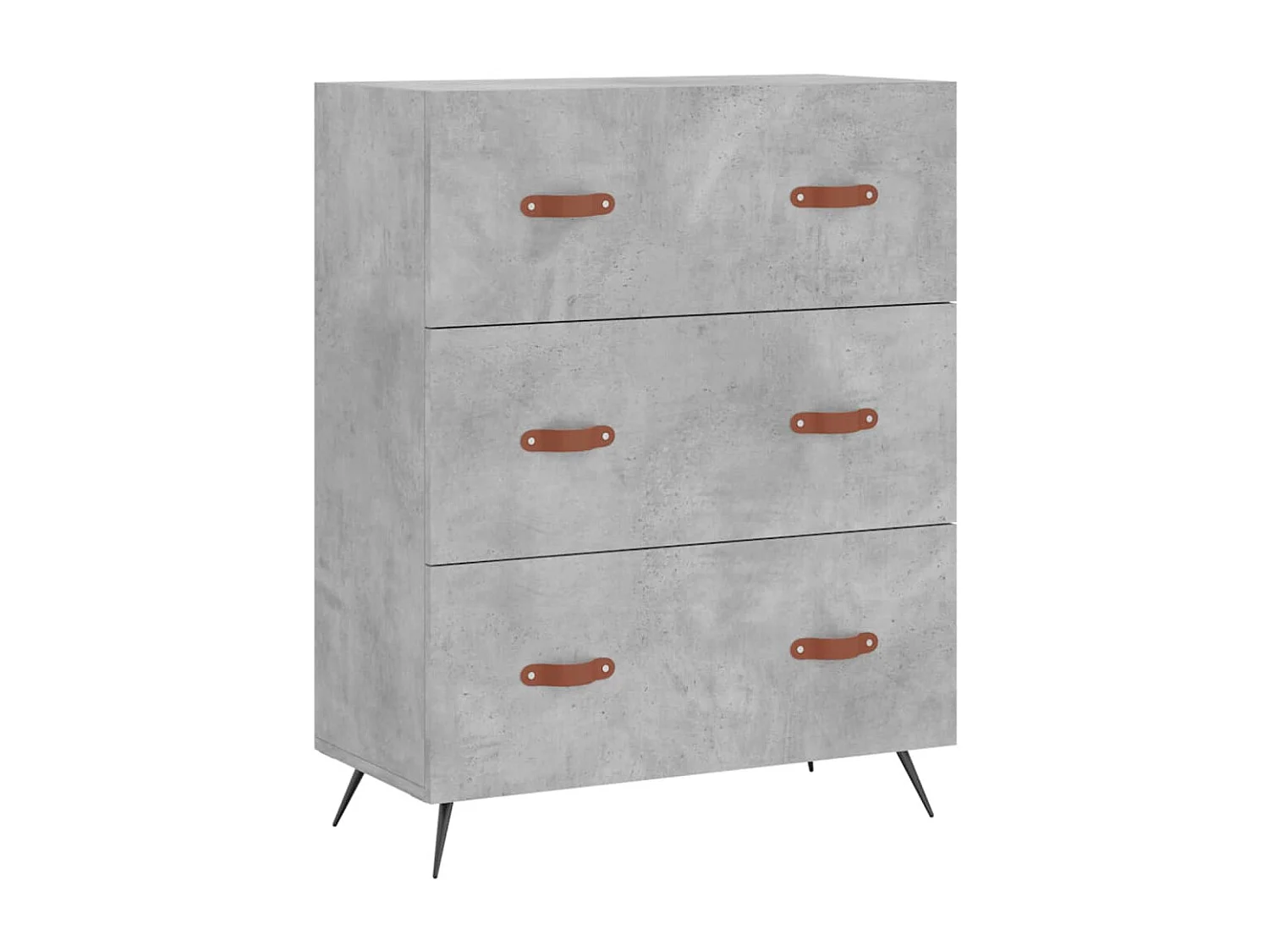 Commode basse gris béton 69,5 x 34 x 90 cm bois d'ingénierie SBC5756