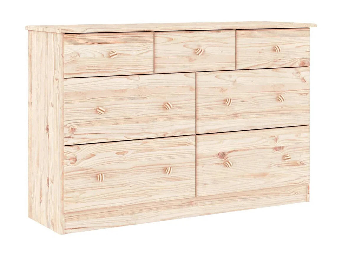 Commode basse ALTA 112x35x73 cm bois massif de pin SBC5027