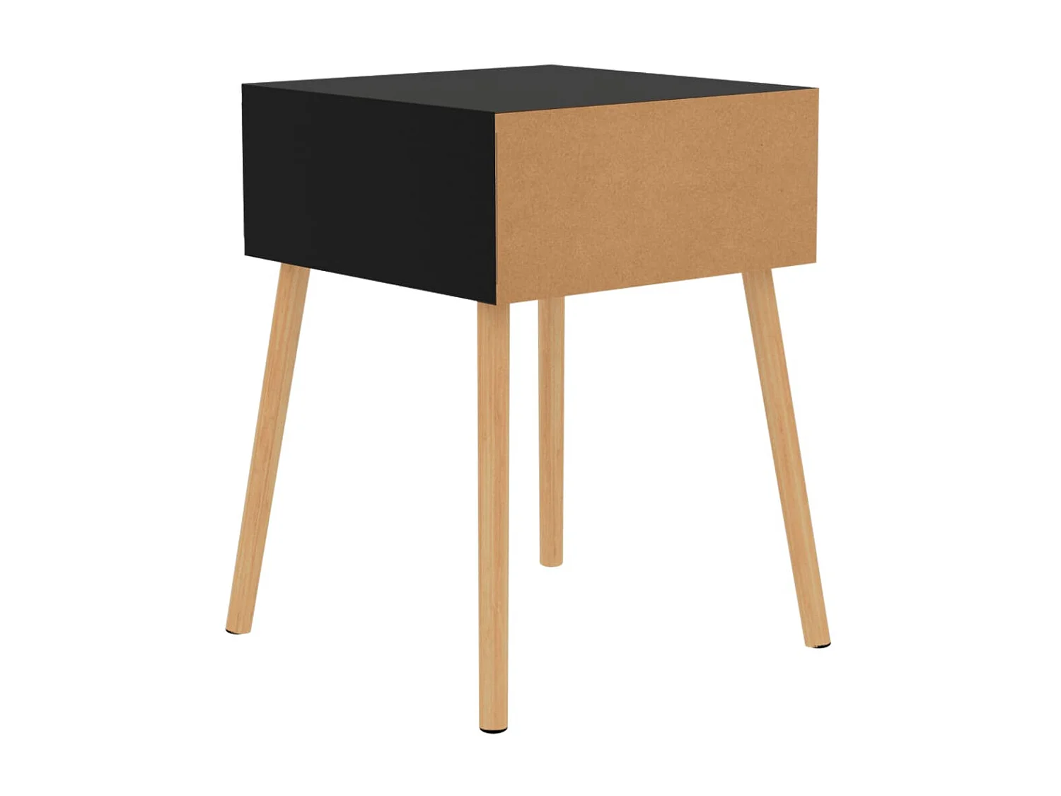 Table de chevet Noir brillant 40x40x56 cm Aggloméré KEFWE24078