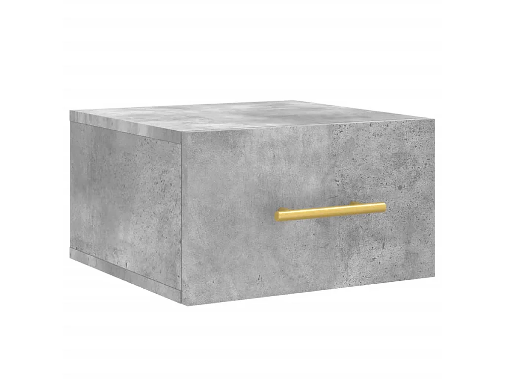 Mesa cabeceira montagem na parede 35x35x20 cm cinzento cimento PT99033