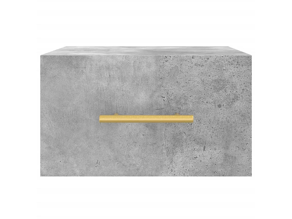 Table de chevet murale gris béton 35x35x20 cm QPD15961