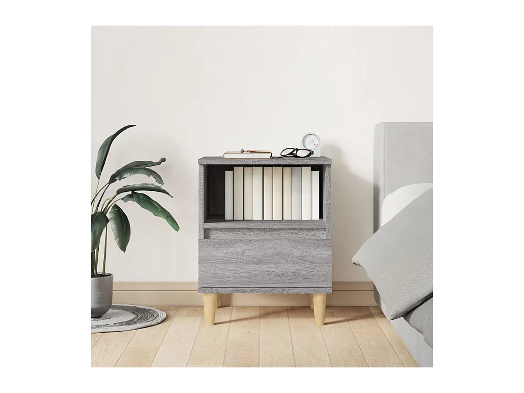 Table de chevet Sonoma gris 40x35x50 cm KEFWE76055