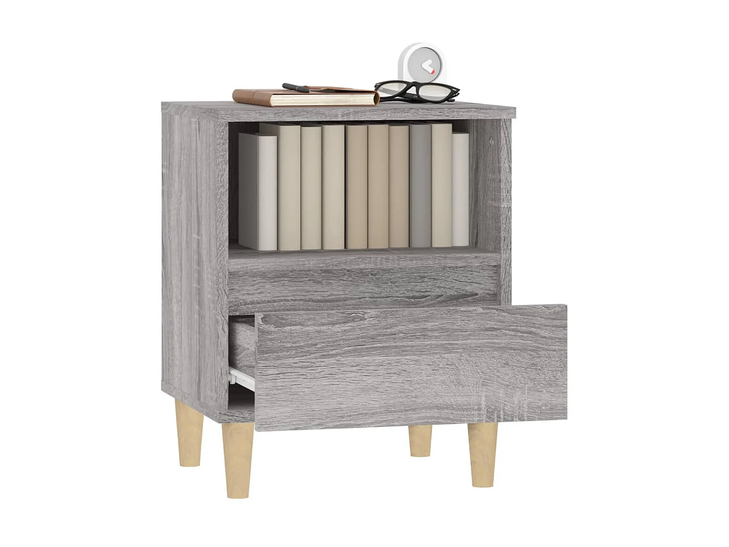 Mesa de cabeceira 40x35x50 cm cinzento sonoma PT88573